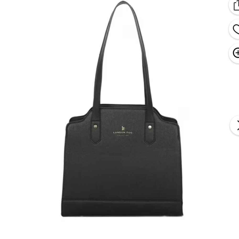 London Fog LFF24707 Black condon structured Tote New with tags